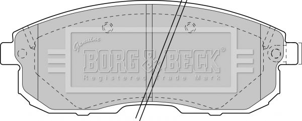 BORG & BECK Комплект тормозных колодок, дисковый тормоз BBP1473
